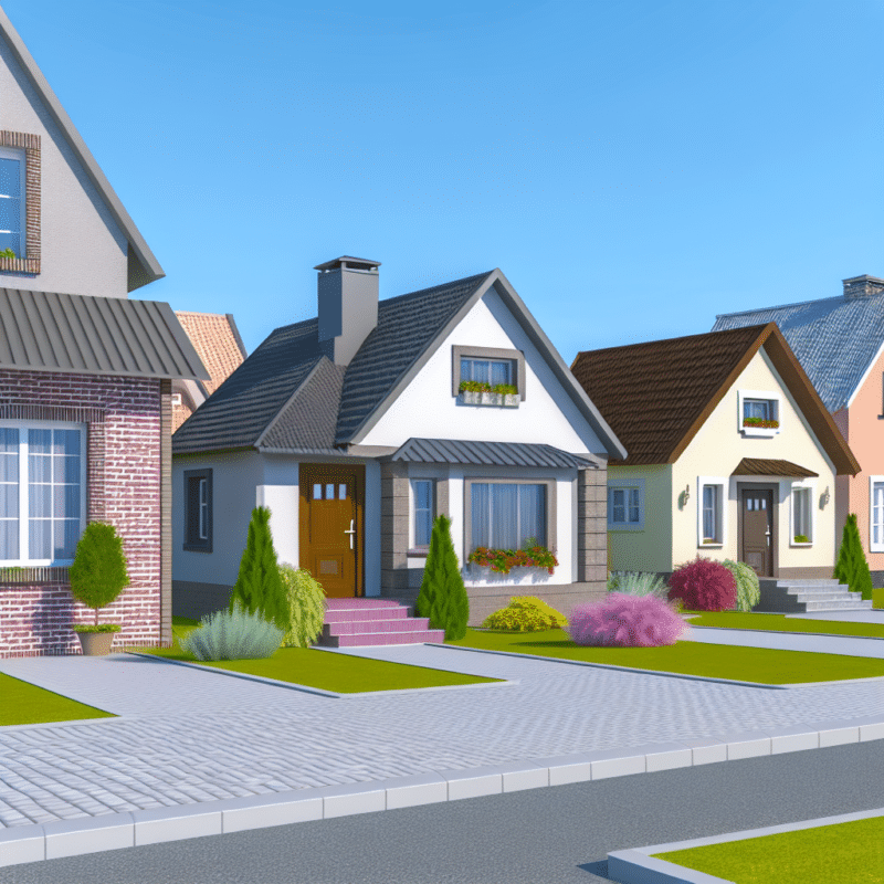 elewacje domów parterowych