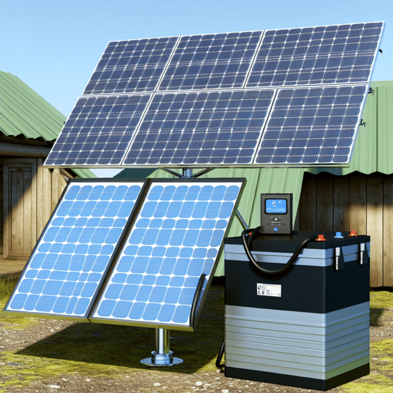 zestaw solarny z akumulatorem na działkę