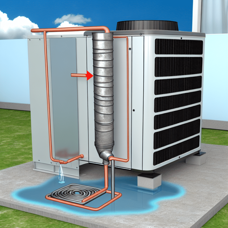 odprowadzenie skroplin z pompy ciepła